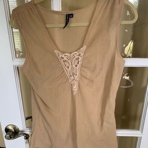 Beige-tan size 1X cha cha vente top NWOT